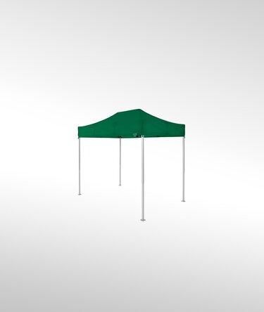Ein grüner Faltpavillon 3x2 m.