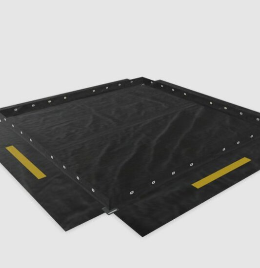 Rutschfester und saugfähiger schwarzer Boden für Faltpavillon.
