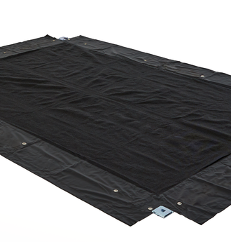 Anti-slip and absorbent black floor for folding gazebo.